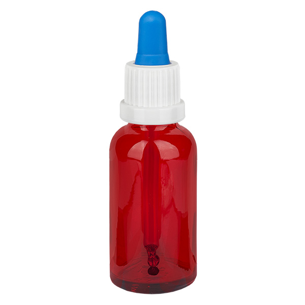 30ml pipettipullo valkoinen/sininen väärentämisen estävä korkki RedLine UT18/30 30ml pipettipullo valkoinen/sininen väärentämisen estävä korkki RedLine UT18/30