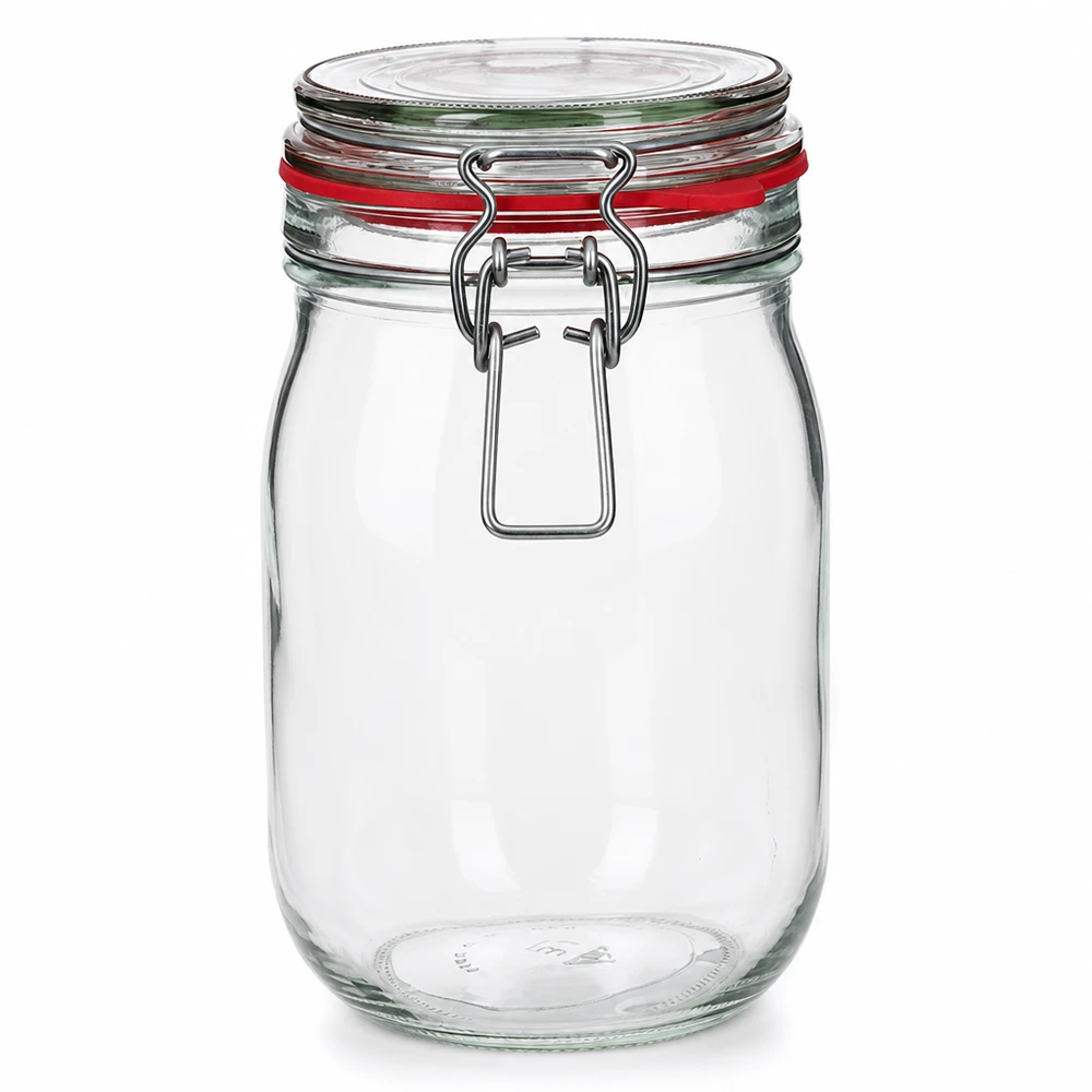 1140ml säilytyspurkki, jossa on käytännöllinen kääntyvä kansi keittiöön