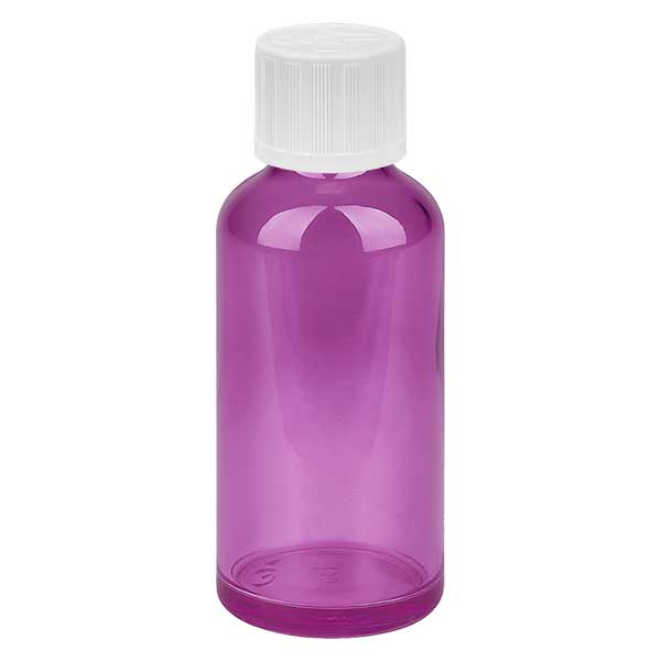 50ml pullo 11mm ruuvikorkki valkoinen standardi lapsiturvallinen PurpleLine UT18/50