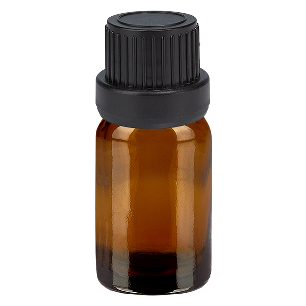 5ml pullo 11mm ruuvikorkki musta peukaloinninestokorkkiII BrownLine UT18/5