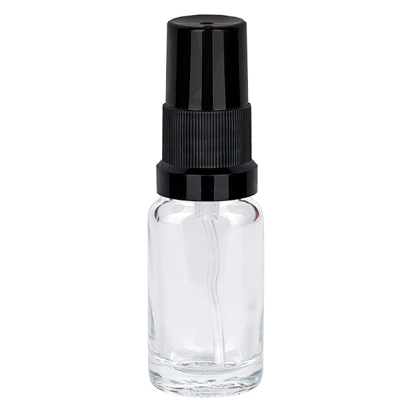 10ml suihkepullo musta vakiokorkki ClearLine UT18/10