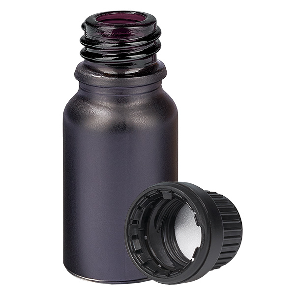 10ml pullo 11mm kierrekorkki musta väärentämisen estävä korkki BlackLine UT18/10 10ml pullo 11mm kierrekorkki musta väärentämisen estävä korkki BlackLine UT18/10