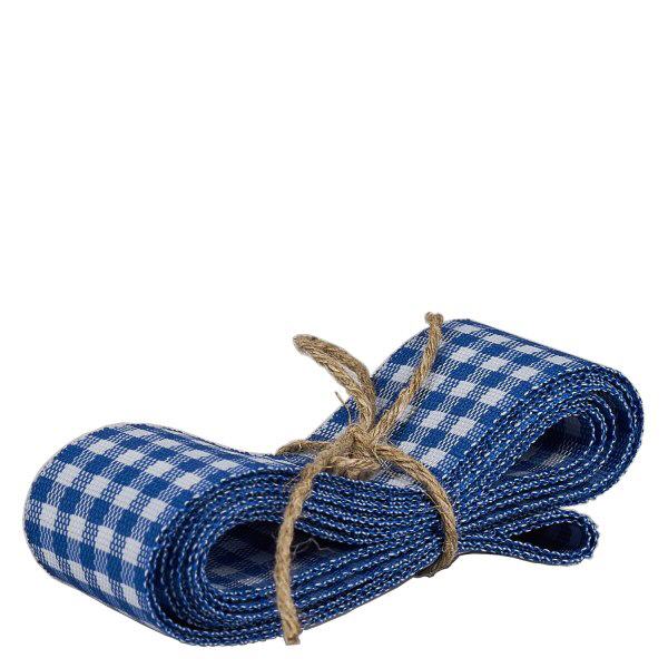 Kangasnauha sininen/valkoinen koristeluun 300cm.