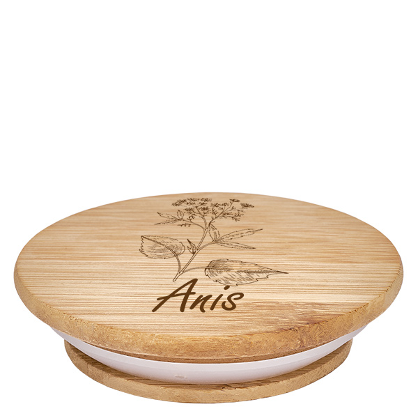 Couvercle en bois "Anis" pour WECK RR60 Couvercle en bois "Anis" pour WECK RR60