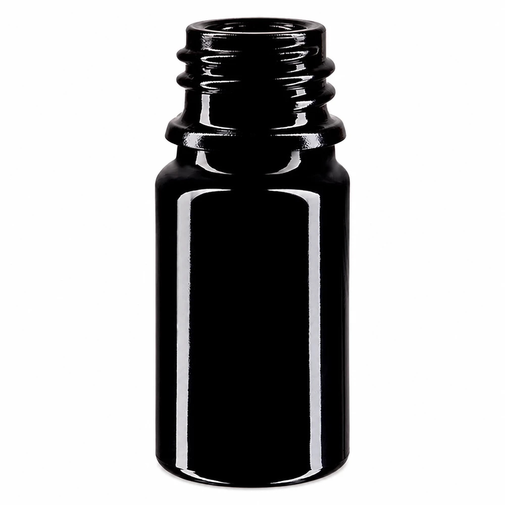 Violetti lasipullo 5ml DIN 18 (Mironglas) Laadukkaasta Miron violetista lasista valmistettu 5ml Orion tippapullo eteerisille öljyille ja esansseille.