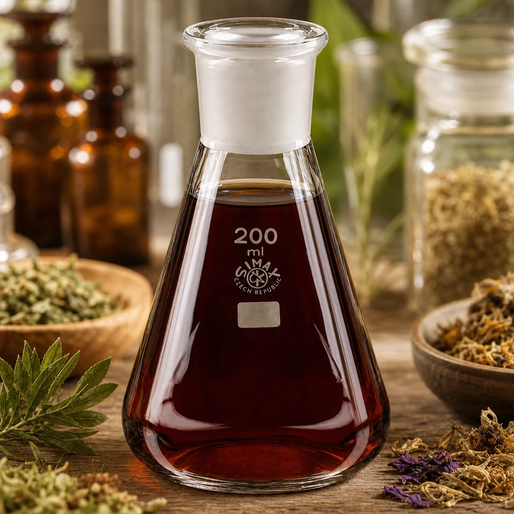 Erlenmeyer-pullo 200ml, jossa on vakiohiottu liitos (29/32).