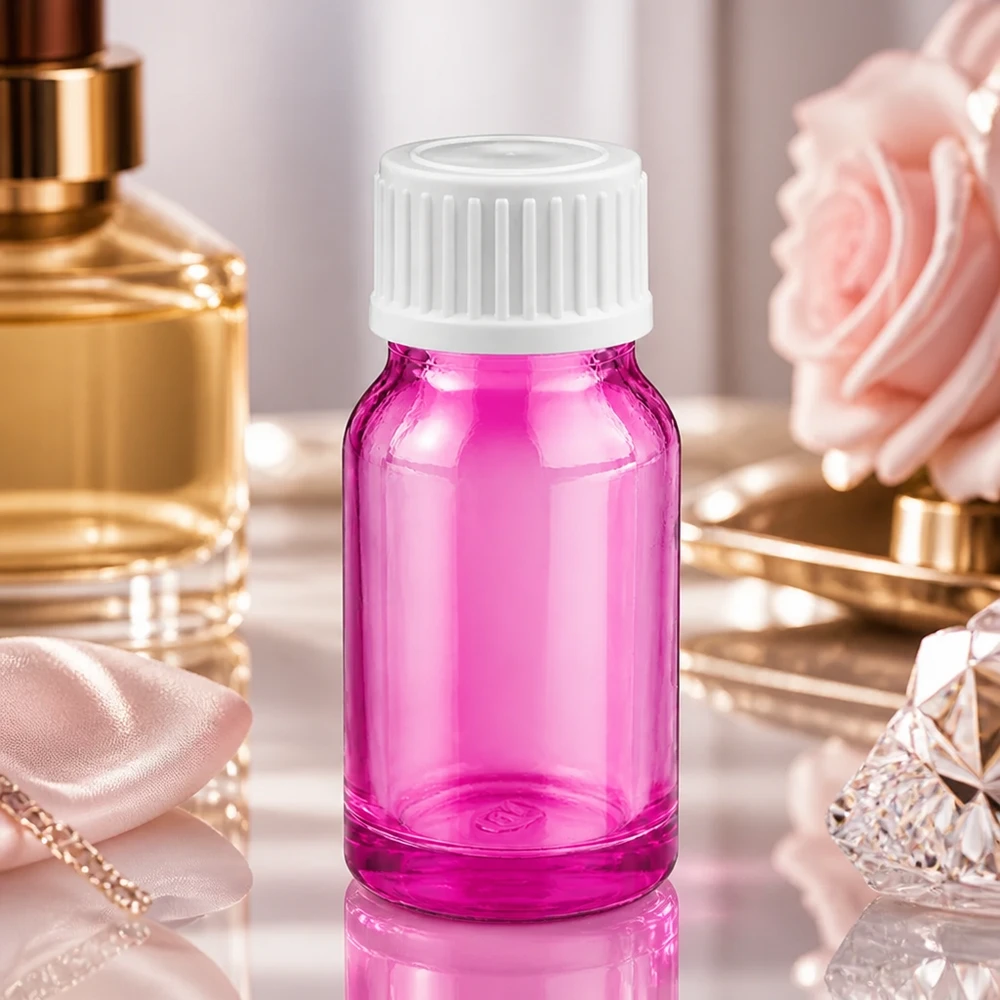 10ml tippapullo 0,9mm valkoinen standardi PurpleLine. UT18/10 Kompakti 10 ml:n lasipullo, violetti, valkoinen UT18/10-kierre helpottaa käsittelyä.