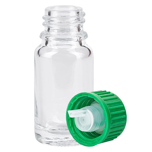 10ml tippapullo 0.8mm vihreä vakiokorkki ClearLine UT18/10
