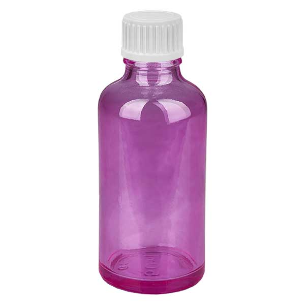 50ml (pallopullo) pullo 3mm kaaderengas valkoinen Standard PurpleLine. UT18/50