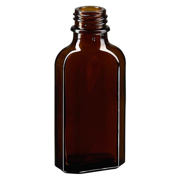 50 ml Meplat pullo ruskea DIN22 kierre lasipullo neliö lääkkeelle kosmetiikkaan aromaterapiaan tyhjä tyhjä