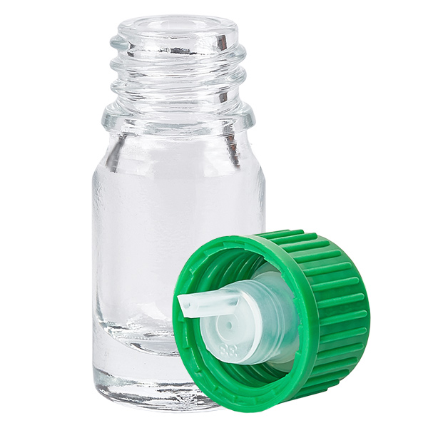 5ml tippapullo 0.8mm vihreä vakiokorkki ClearLine UT18/5