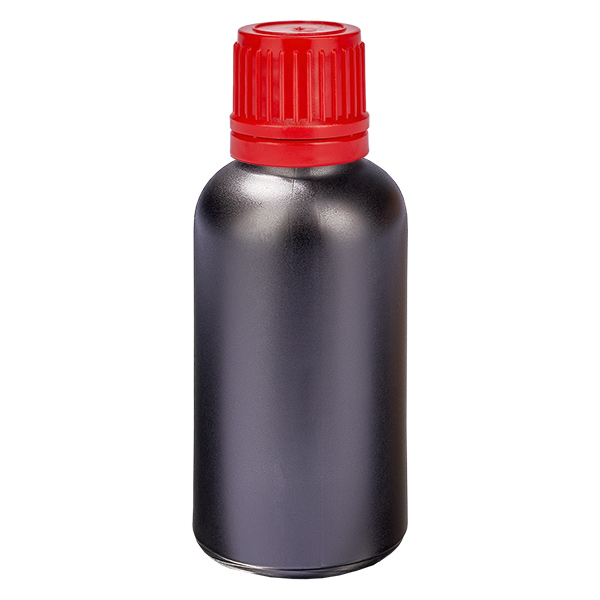 30ml pullo 11mm kierrekorkki punainen väärentämisen estävä korkki BlackLine UT18/30 30ml pullo 11mm kierrekorkki punainen väärentämisen estävä korkki BlackLine UT18/30