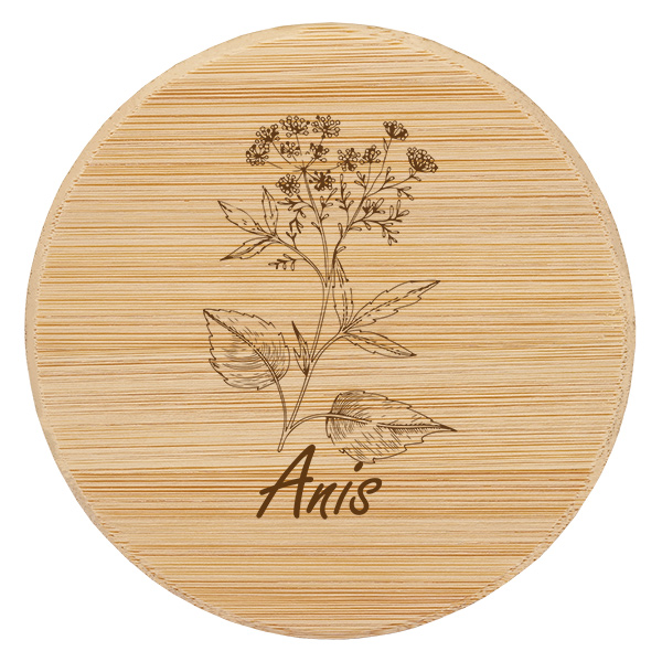 Couvercle en bois "Anis" pour WECK RR60