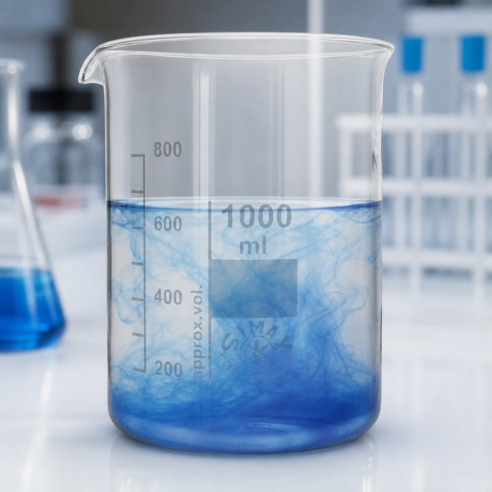 Juomalasi 1000ml borosilikaattilasi, matala muoto - Matalan muotoinen Lämmönkestävä borosilikaattilasi 1000ml asteikolla ammattimaiseen laboratoriosovellukseen.