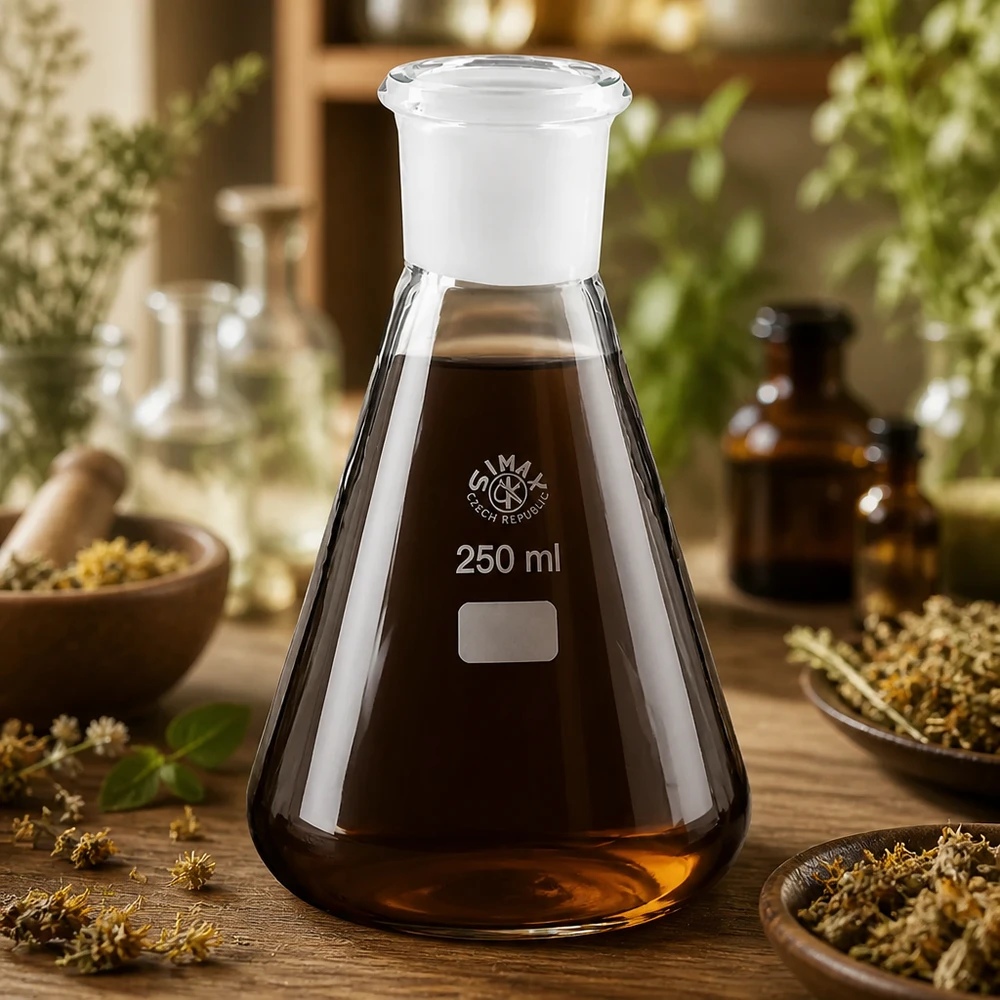 Erlenmeyer-pullo 250ml, jossa on vakiohiottu liitos (29/32). Erlenmeyer-pullo 250ml, jossa on vakiohiottu liitos (29/32).