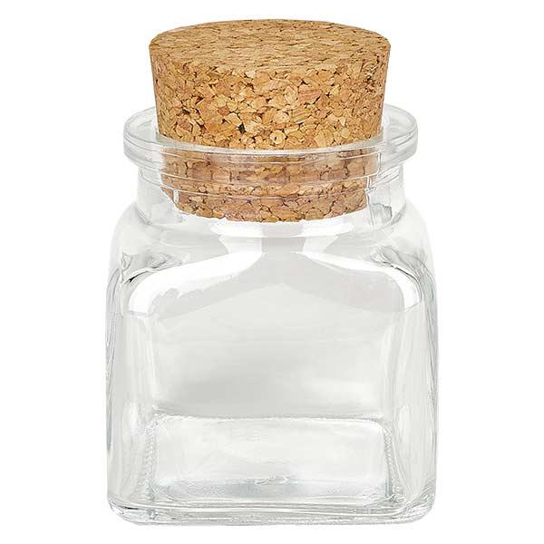 Quadratus 120ml kirkas, aukko 39mm, korkin kanssa 38/42