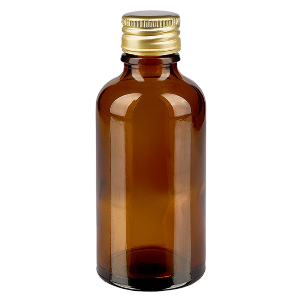 50ml pullo 11mm kierrekorkki Alu-Gold Standard BrownL. UT18/50