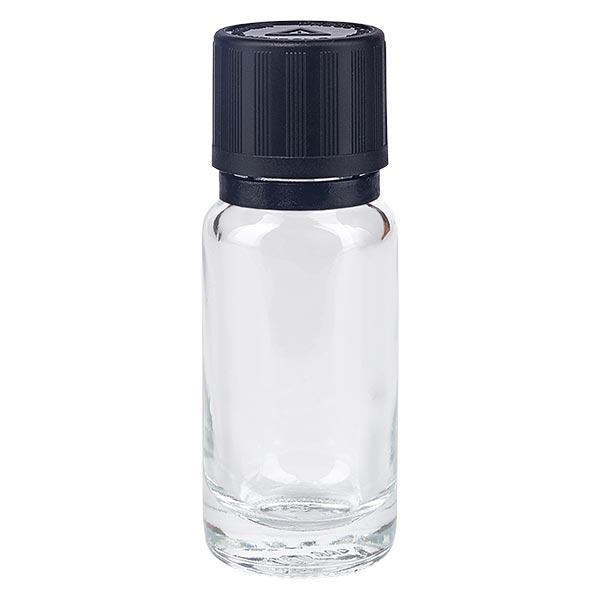 Apteekkipullo kirkas 10ml tiputuskorkki Kaatumisrengas 1mm musta Lapsiturvallinen nuken varoitussymboli Tamper-evident korkki Apteekkipullo kirkas 10ml tiputuskorkki Kaatumisrengas 1mm musta Lapsiturvallinen nuken varoitussymboli Tamper-evident korkki
