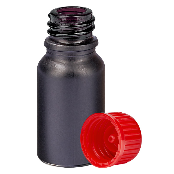 10ml pullo 11mm kierrekorkki punainen standardi BlackLine UT18/10 10ml pullo 11mm kierrekorkki punainen standardi BlackLine UT18/10