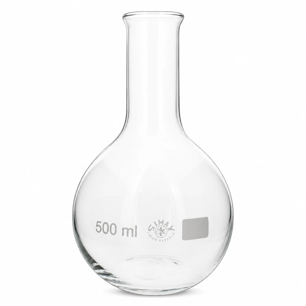 Lantiopullo 500ml kapeakaulainen Seisova pullo 500ml kapea kaula kirkasta lasia laboratorio- ja kemian käyttöön