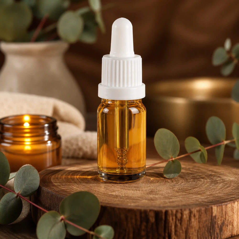 5ml pipettipullo valkoinen tamper-evident-suljin BrownLine UT18/5 BrownLine pipettipullo 5ml UT18/5 kierteellä - ihanteellinen kosmetiikkaan ja aromaterapiaan.