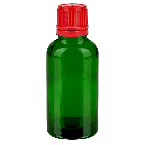 30ml pullo 11mm kierrekorkki punainen väärentämisen estävä korkki GreenLine UT18/30 GreenLine UT18/30