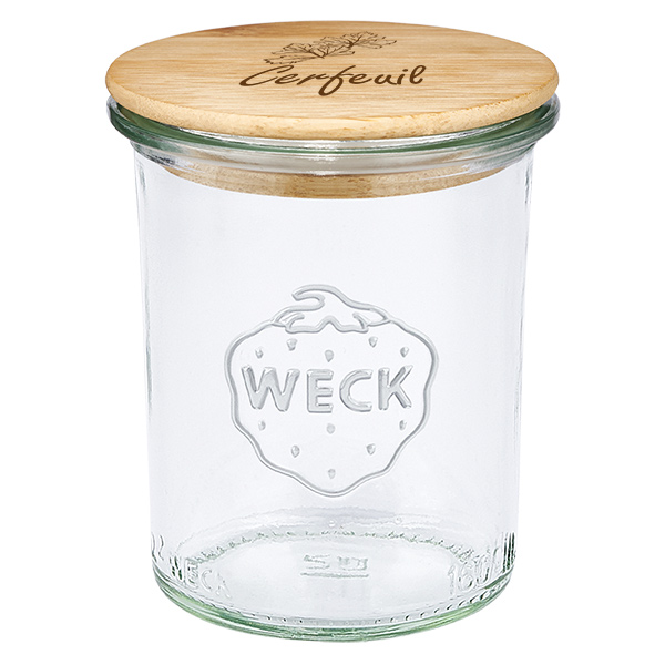 Puupäällyste "Cerfeuil" avec WECK verre plongeant 160ml Puupäällyste "Cerfeuil" avec WECK verre plongeant 160ml