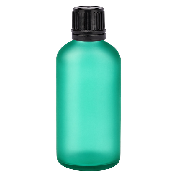 100ml Globulipullo 8mm kaaderengas musta sinetöity sulkeminen GreenL. UT18/10