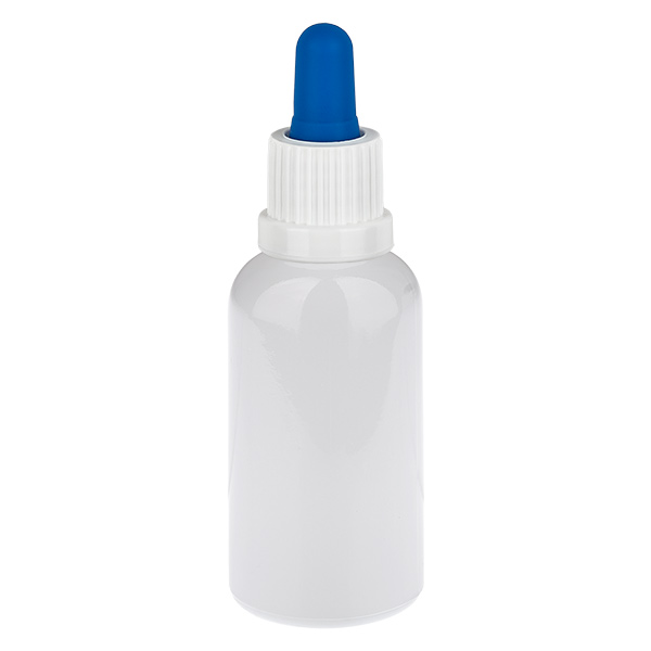 30 ml pipettipullo valkoinen/sininen alkuperäiskorkki WhiteLine UT18/30 30 ml pipettipullo valkoinen/sininen alkuperäiskorkki WhiteLine UT18/30