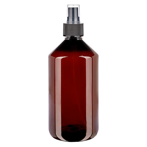 PET-pullo 750ml sumuttimella mustalla PET-pullo 750ml sumuttimella mustalla