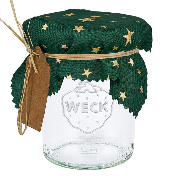 Kankainen korusilppu vihreä "Tähdet" 12cm neliö.