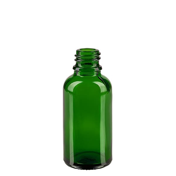 Tippapullo 30ml DIN 18 DIN 18 valurengas vihreä lasi Tippapullo 30ml DIN 18 DIN 18 valurengas vihreä lasi