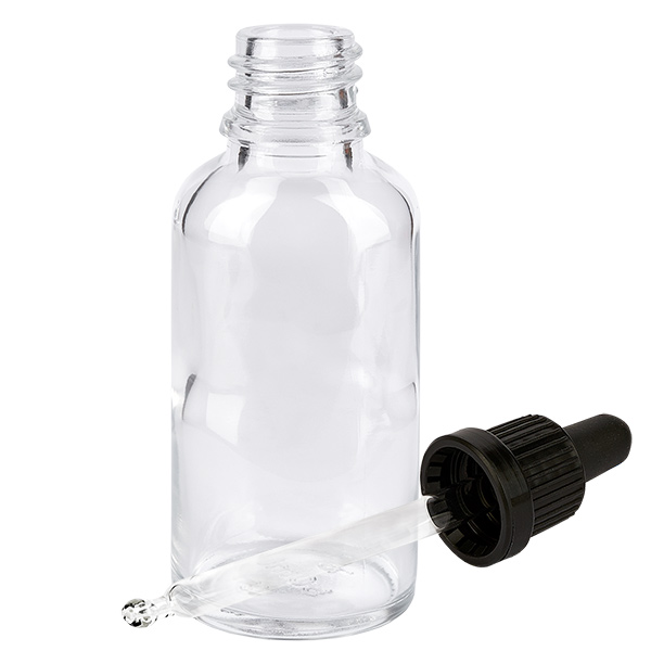 30 ml:n pipettipullo musta tamper-evident-suljin ClearLine UT18/30 30 ml:n pipettipullo musta tamper-evident-suljin ClearLine UT18/30