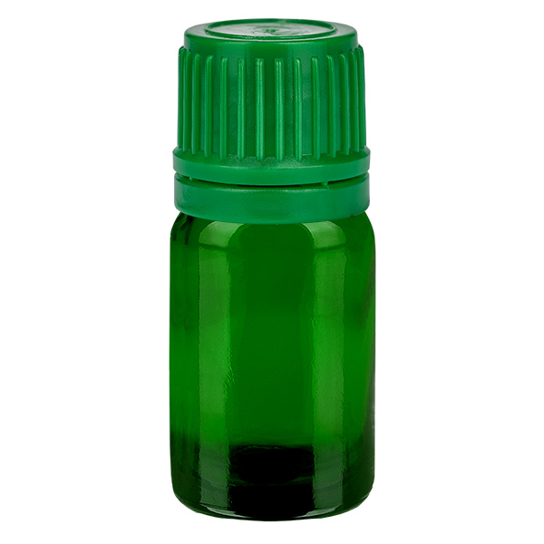 5ml pullo 11mm kierrekorkki vihreä tamper-evident-korkki GreenLine UT18/5