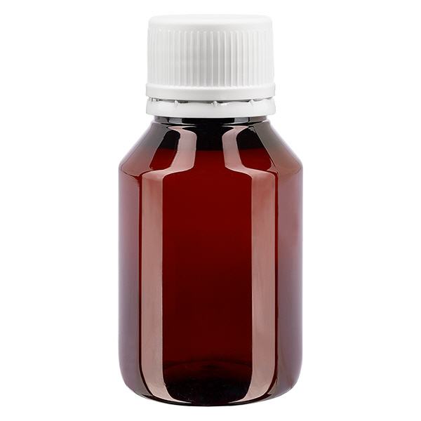 PET-pullo 50ml, jossa on valkoinen peukaloinninestokorkki, hienojuovitettu PET-pullo 50ml, jossa on valkoinen peukaloinninestokorkki, hienojuovitettu