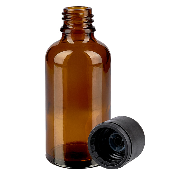 50ml pullo 6mm kierrekorkki musta standardi BrownLine UT18/50 50ml pullo 6mm kierrekorkki musta standardi BrownLine UT18/50