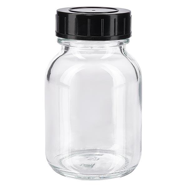 50ml leveäkaulainen pullo kirkas lasi, jossa on kierrekorkki