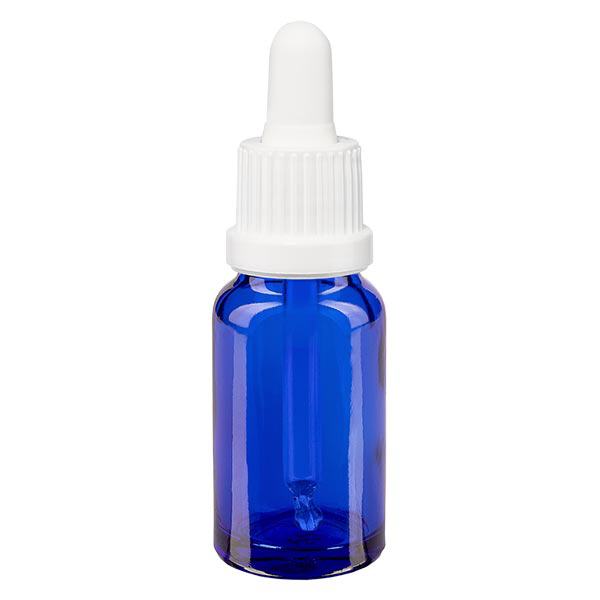 Apteekkipullo sininen 10ml pipetti valkoinen väärentämisen estävä korkki pk. Apteekkipullo sininen 10ml pipetti valkoinen väärentämisen estävä korkki pk.
