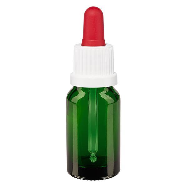 Apteekkipullo vihreä 10ml pipettipullo valkoinen/punainen väärentämisen estävä sulkeminen Apteekkipullo vihreä 10ml pipettipullo valkoinen/punainen väärentämisen estävä sulkeminen