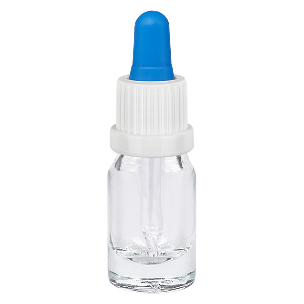 5ml pipettipullo valkoinen/sininen väärentämisen estävä korkki ClearLine UT18/5 5ml pipettipullo valkoinen/sininen väärentämisen estävä korkki ClearLine UT18/5
