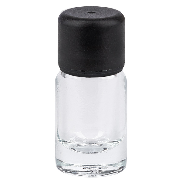 5ml pullo 6mm ruuvikorkki musta Standard ClearLine UT18/5