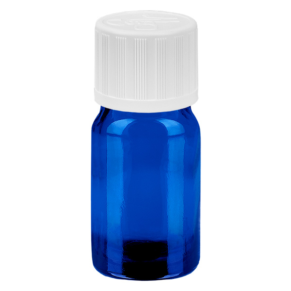 5ml pullo 11mm kierrekorkki valkoinen vakio lapsiturvallinen BlueLine UT18/5 BlueLine UT18/5