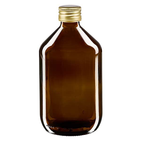 500ml lääkepullo ruskea, kultaisella alumiinikorkilla ApoGlas 500ml lääkepullo ruskea, kultaisella alumiinikorkilla ApoGlas