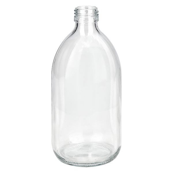 500ml lääkepullo kirkas, ilman korkkia PP28 ApoGlas PP28 ApoGlas