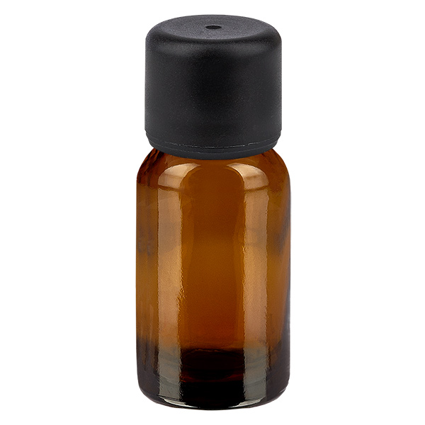 10ml pullo 6mm kierrekorkki musta Standard BrownLine UT18/10 Standard BrownLine UT18/10