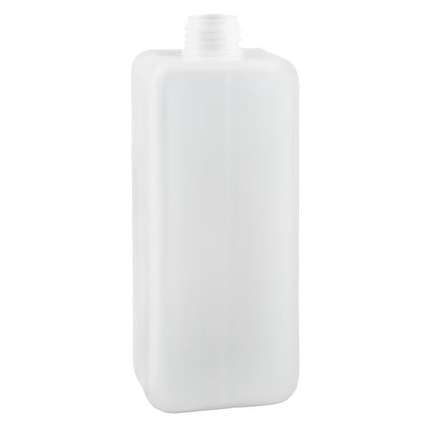 Kemikaalipullo 1000ml, kapea kaula, valmistettu PE-HD:stä, luonnollinen väri, GL 32. Kemikaalipullo 1000ml, kapea kaula, valmistettu PE-HD:stä, luonnollinen väri, GL 32.