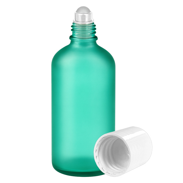 100ml roll-on-pullo valkoinen vakiokorkki GreenLine UT18/100 100ml roll-on-pullo valkoinen vakiokorkki GreenLine UT18/100