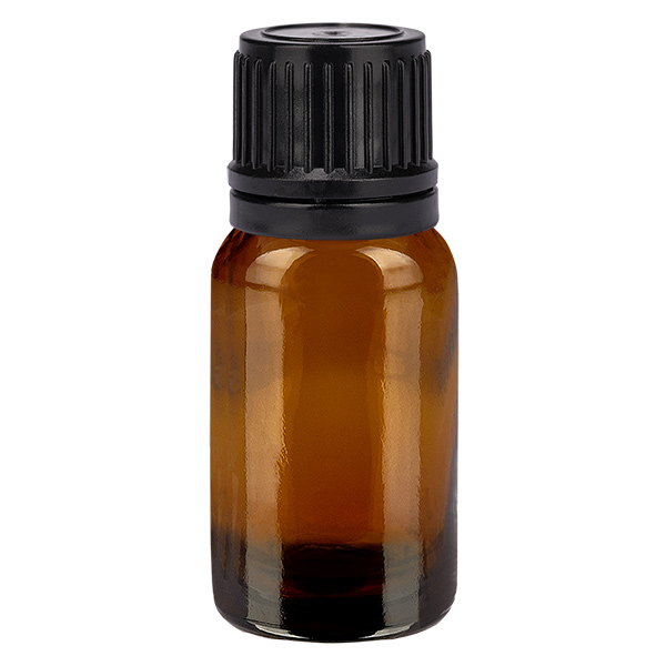 10ml pallopullo 8mm kaatorengas musta sinetöintiä estävä sulkeminen RuskeaL. UT18/10