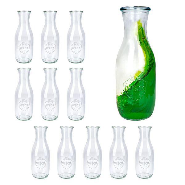 12 Weck-purkin setti 1062 ml mehupulloja 12 Weck-purkin setti 1062 ml mehupulloja