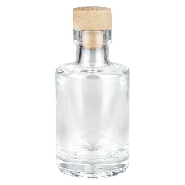 100ml Glasflasche "Galileo" mit Holzgriffkorken UNiTWIST®